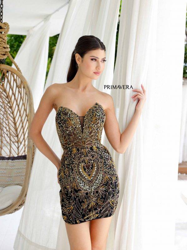 Gold short evening dresses best sale