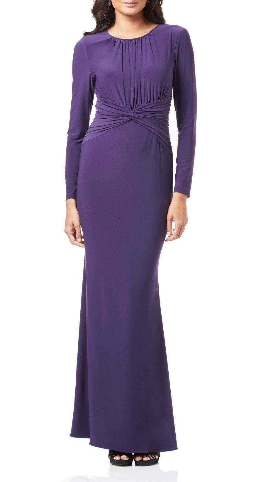 Aubergine Adrianna Papell AP1E204090 Long Sleeve Formal Dress for 134.99 The Dress Outlet