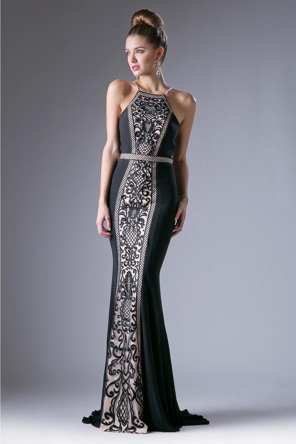 Black Nude Cinderella Divine Cd83821 Prom Long Formal Dress For $69.99 