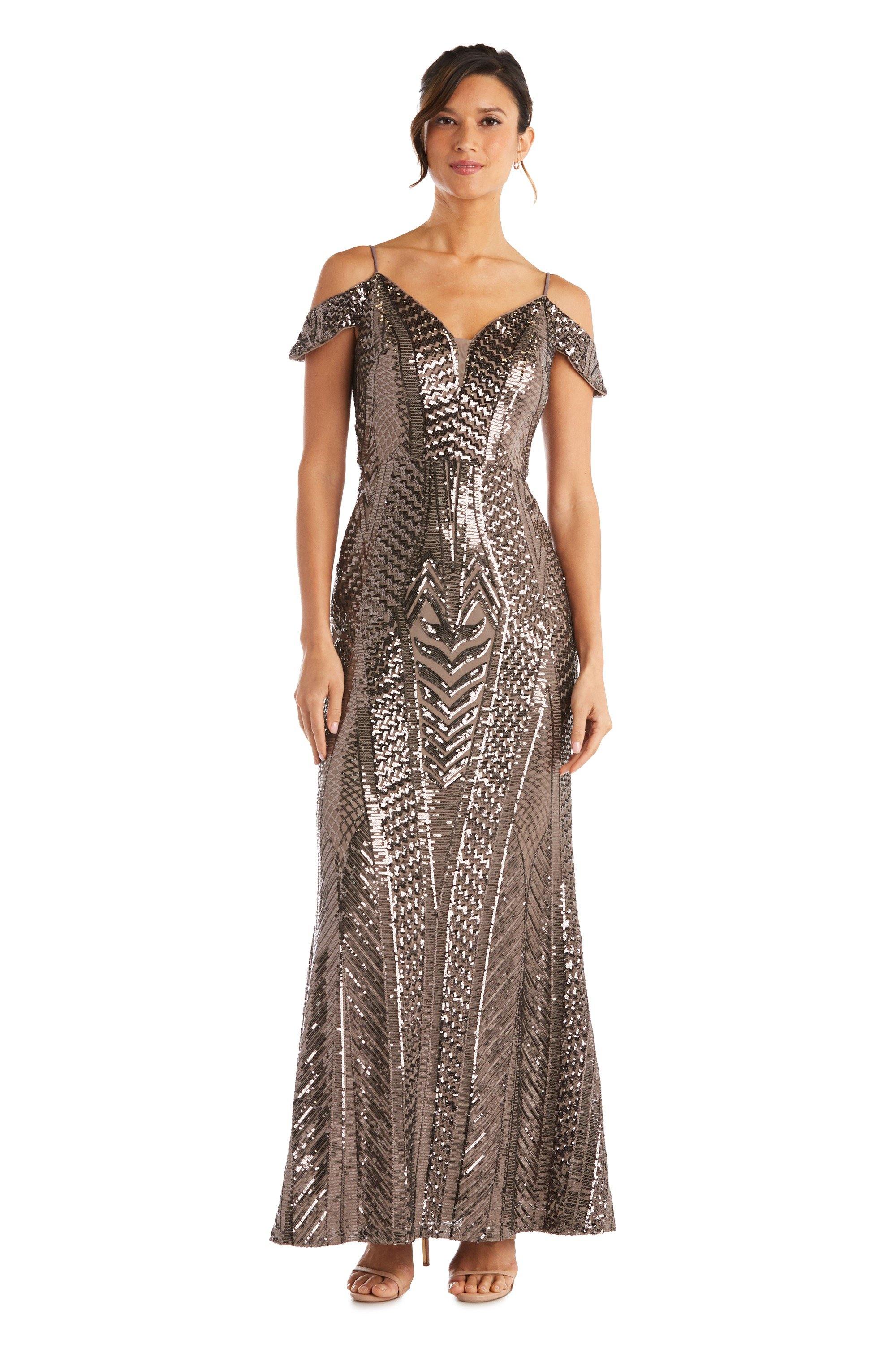 Mocha Nightway Long Formal Dress 21917 for $119.99 – The Dress Outlet