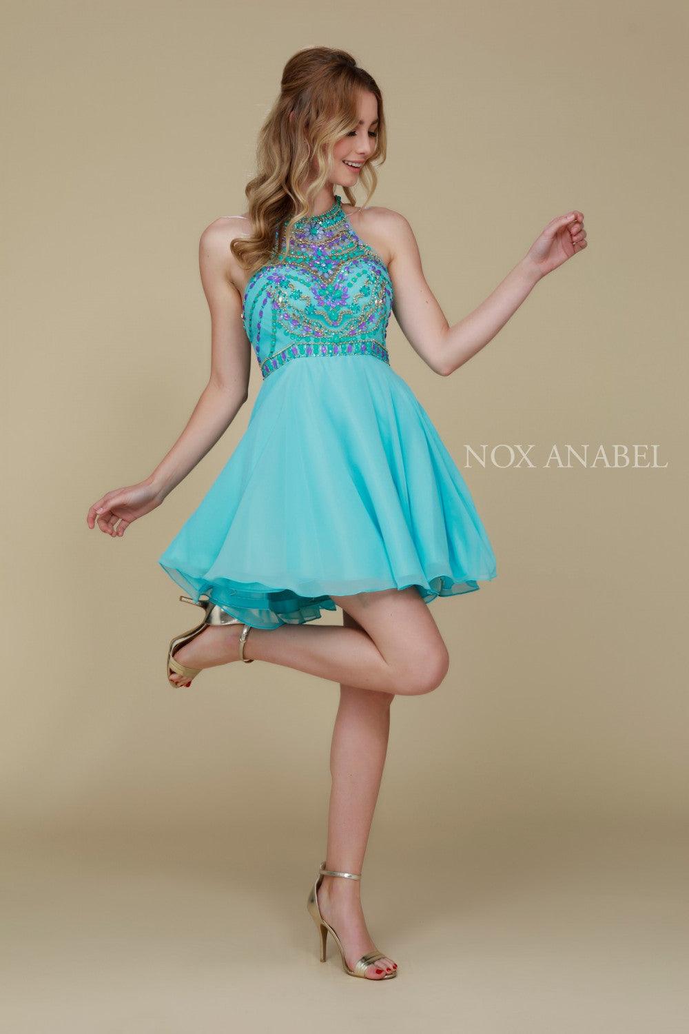 Aqua Teal Short Dresses