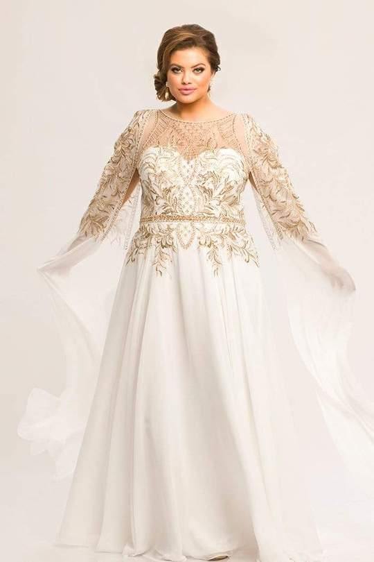 White/Gold Sydneys Closet Plus Size Wedding Dress for $539.99, – The Dress  Outlet