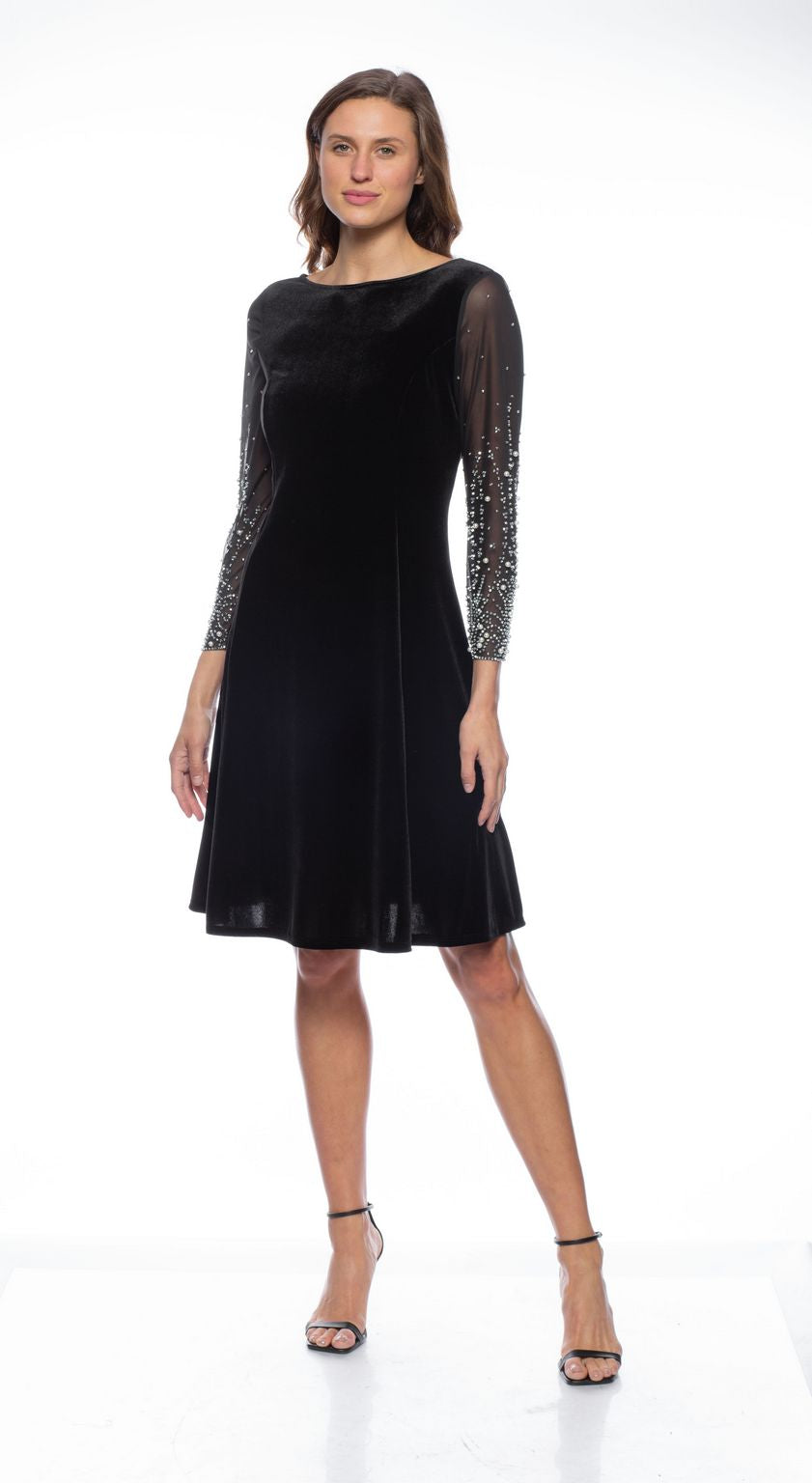 Laundry by Shelli Segal Womens Embellished Knee Cocktail and Party Dress Black 4