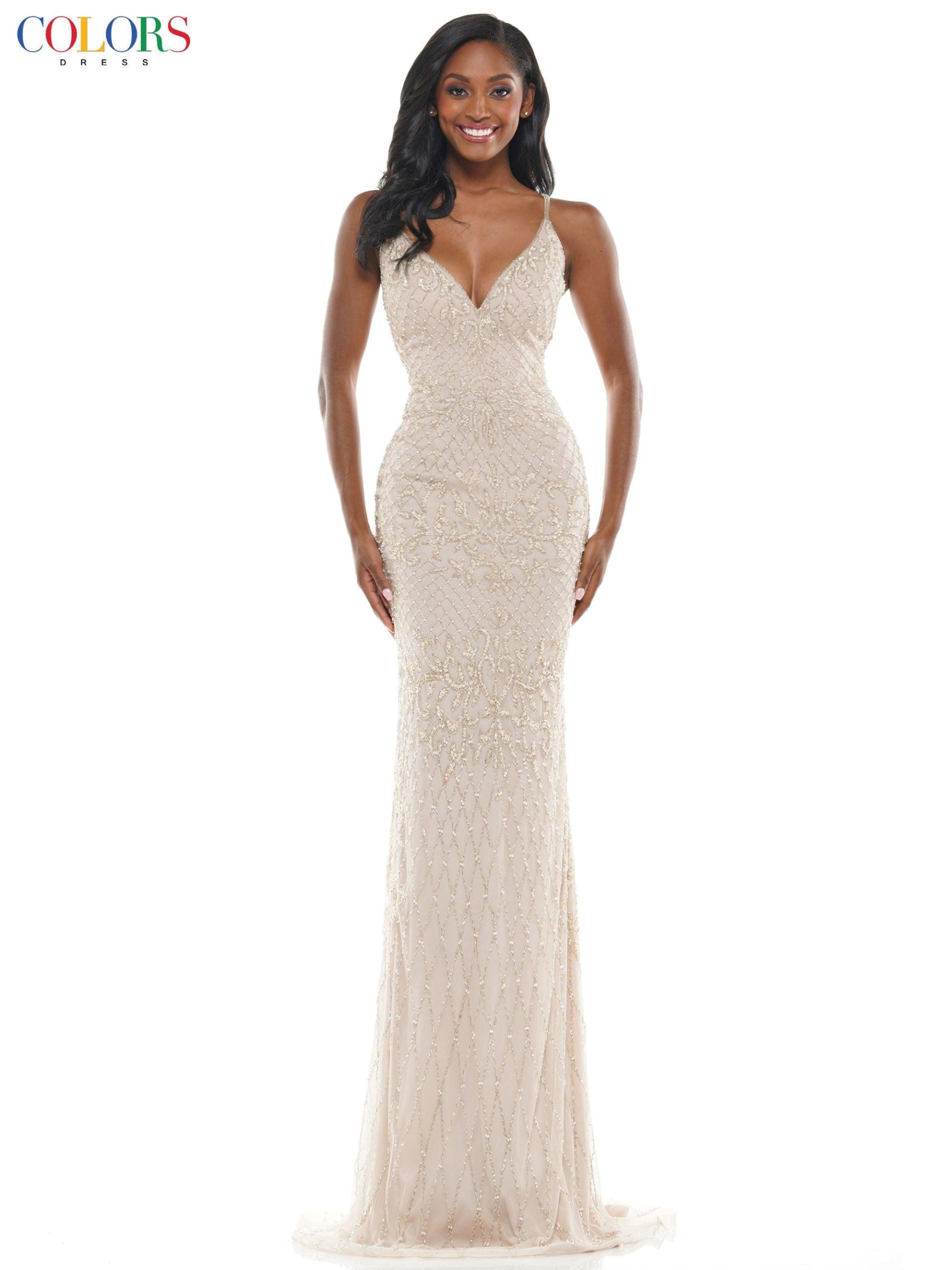 White Lace Fitted Prom Dress