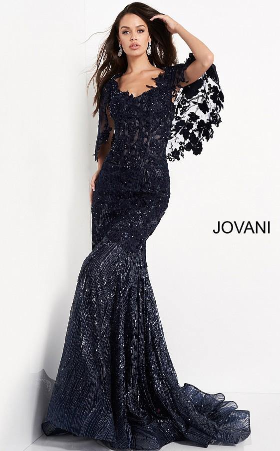 Jovani Black Lace Prom Dress