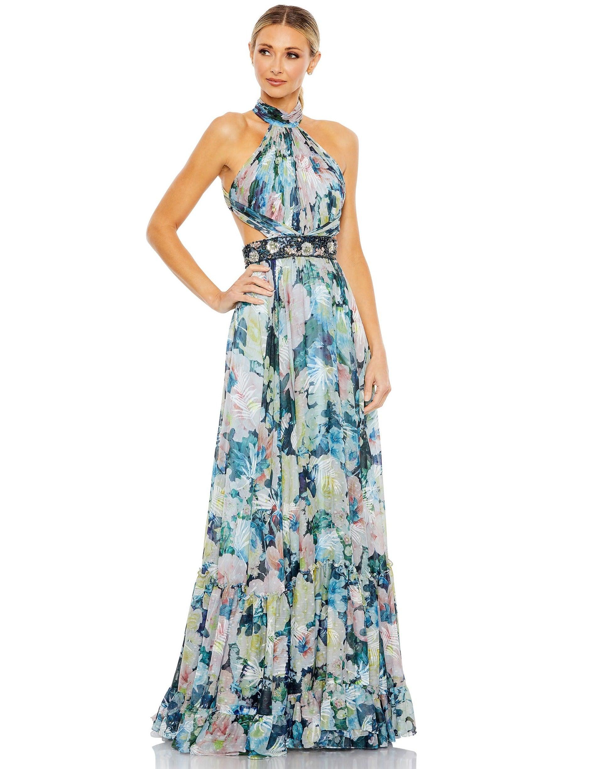Prom or Formel Halter Maxi Dress - Bags and purses