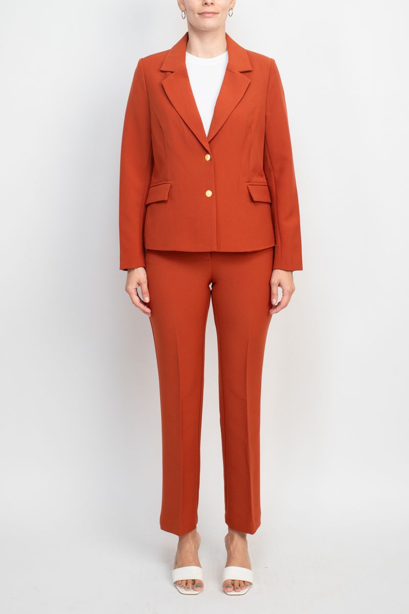 Women's Formal Stretch Pant Suit - Red
