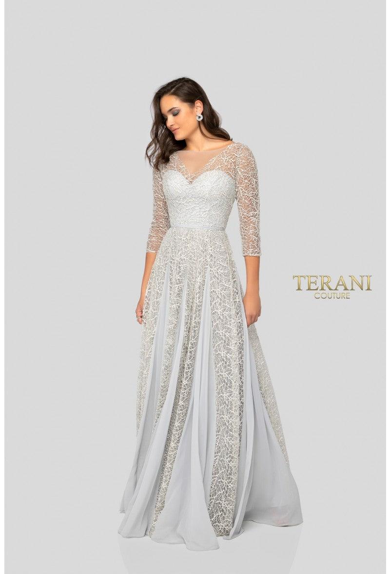 Terani couture best sale long sleeve gown