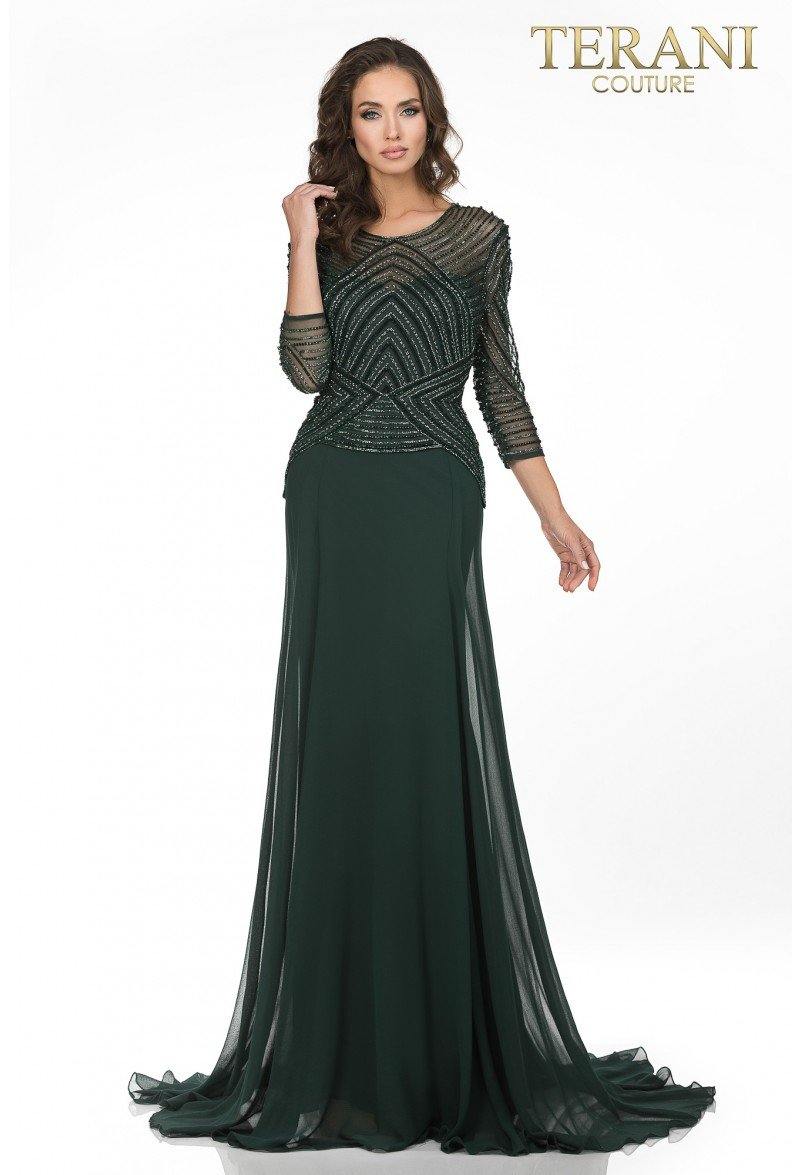 Hunter Green Mother of the Bride Dress