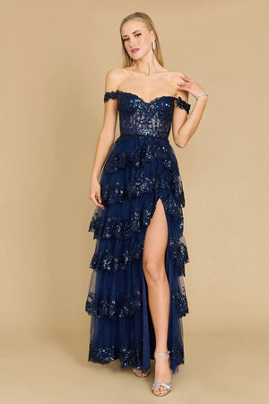 Ruffle Prom Dress