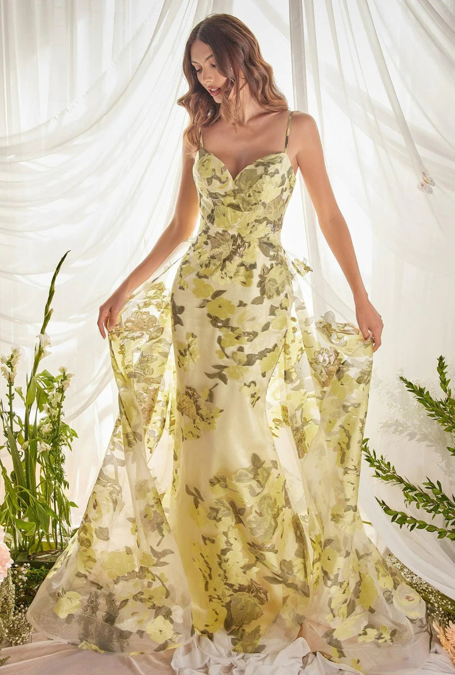 CINDERELLA DIVINE CD0186 3D Floral Off-Shoulder Corset Gown – The Gown  Galleria