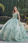 Quinceniera Dresses Long Quinceanera Off Shoulder Ball Gown Sage Green