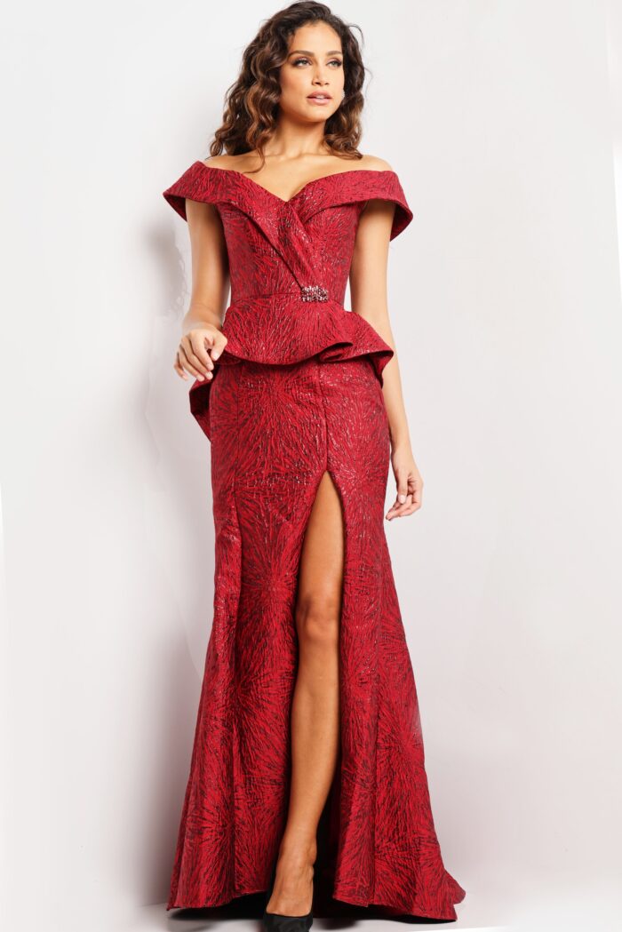 Mother of the Bride Dresses Long Off Shoulder Mother of the Bride Dress Burgundy