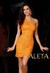 Cocktail Dresses Short Cocktail Sequins Fitted Party Dress Orange