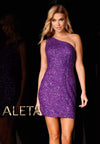 Cocktail Dresses Sequin Short Cocktail Party Dress Violet