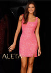 Cocktail Dresses Short Sequin Cocktail Prom Dress Hot Pink