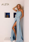 Prom Dresses  Long Formal Evening Beaded Dress Ice Blue