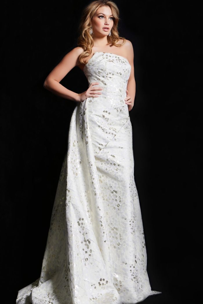 Formal Dresses Strapless Long Evening Dress Champagne