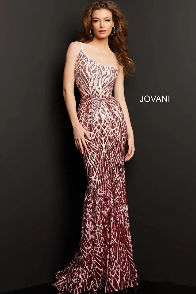 Jovani 06469 One Shoulder Formal Long Prom Gown