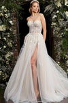 Wedding Dresses Beaded Long Bridal Gown Off White