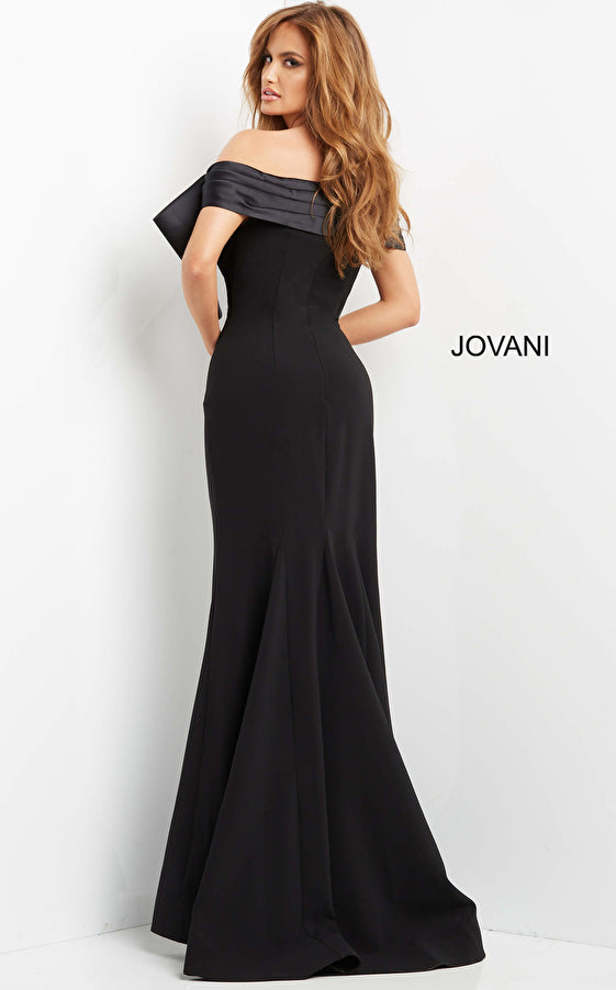 Formal Dress Off the Shoulder Long Evening Dress Black