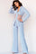 Jumpsuit 07227 Two Piece Pant Suit Light Blue