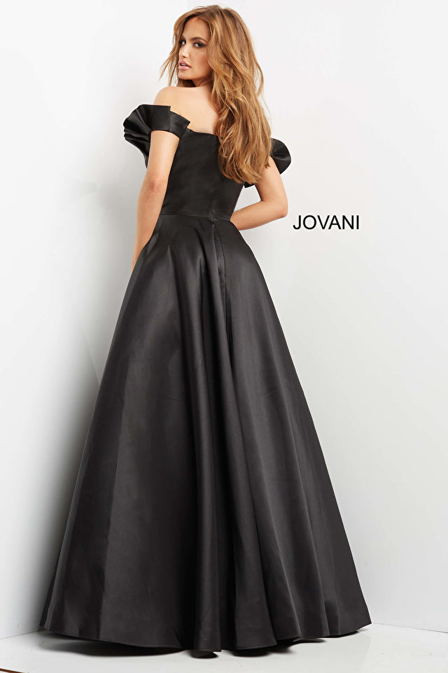 Formal Dresses Off the Shoulder Evening Ball Gown Black