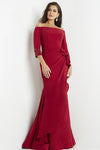 Formal Dresses Off the Shoulder Long Formal Dress Cranberry