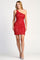 Cocktail Dresses Short Sequin Fitted Cocktail Dress Red