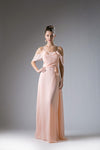 Cinderella Divine CD1018 Long Formal Dress Off Shoulder Bridesmaid Marble