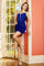 Cocktail Dresses Fitted Short Sequin Mini Cocktail Dress Royal Blue