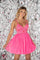 Cocktail Dresses Short Fitted Cocktail Beaded Dress Bright Pink