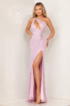 Prom Dresses Cut Out Sequin Formal Prom Long Dress Lilac