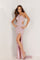 Prom Dresses Long Formal Prom Side Cut Out Beaded Dress Lilac/Silver