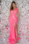 Prom Dresses Long Prom Formal Sequin Dress Cinderella Pink