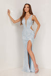 Prom Dresses Long Prom Formal Sequin Dress Sky