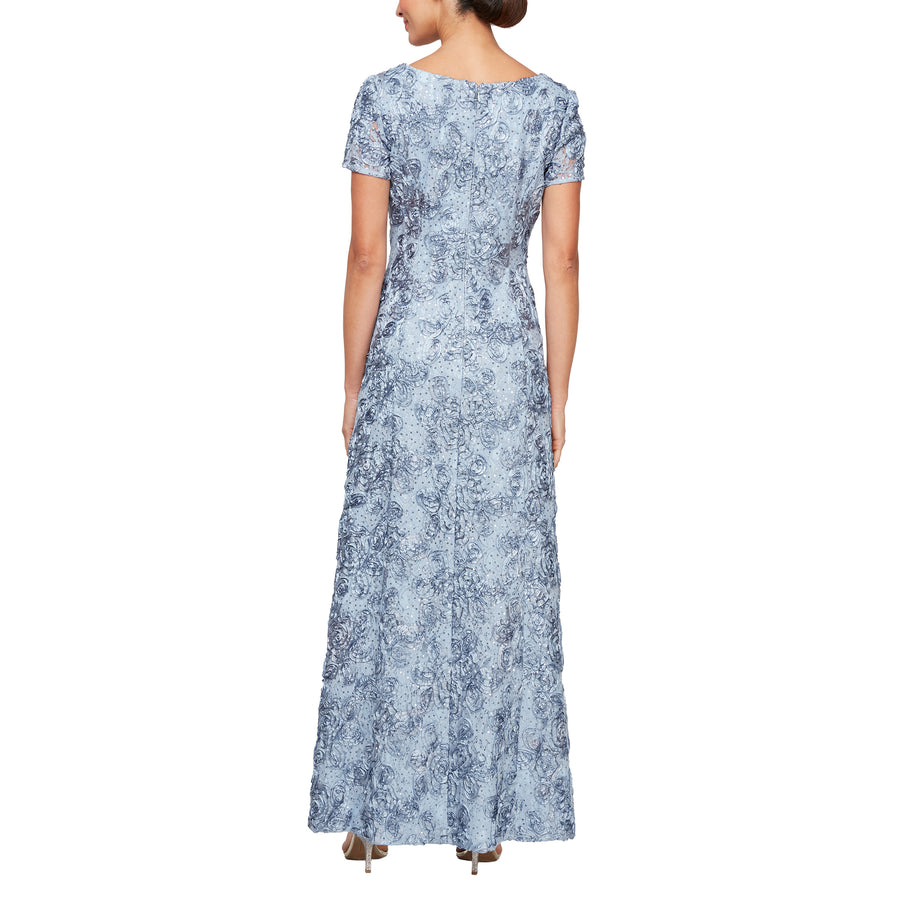 Alex Evenings Long Mother of the Bride Dress 112788 - The Dress Outlet Hydrangea