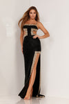 Prom Dresses Long Beaded Cut Out Formal Prom Dress Black