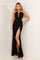 Prom Dresses Prom Fitted Long Formal Crystal Beaded Dress Black