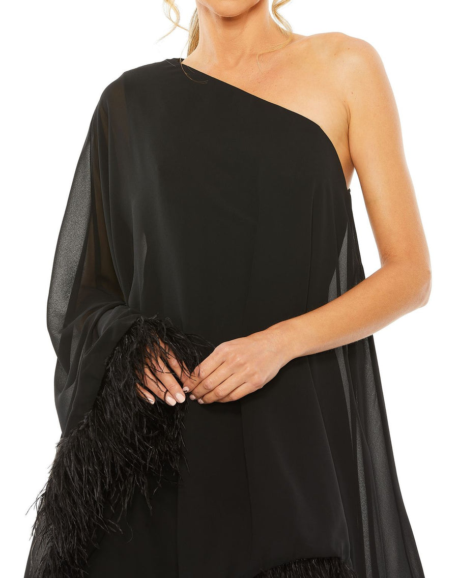 Cocktail Dresses Short One Shoulder Cocktail Dress Black