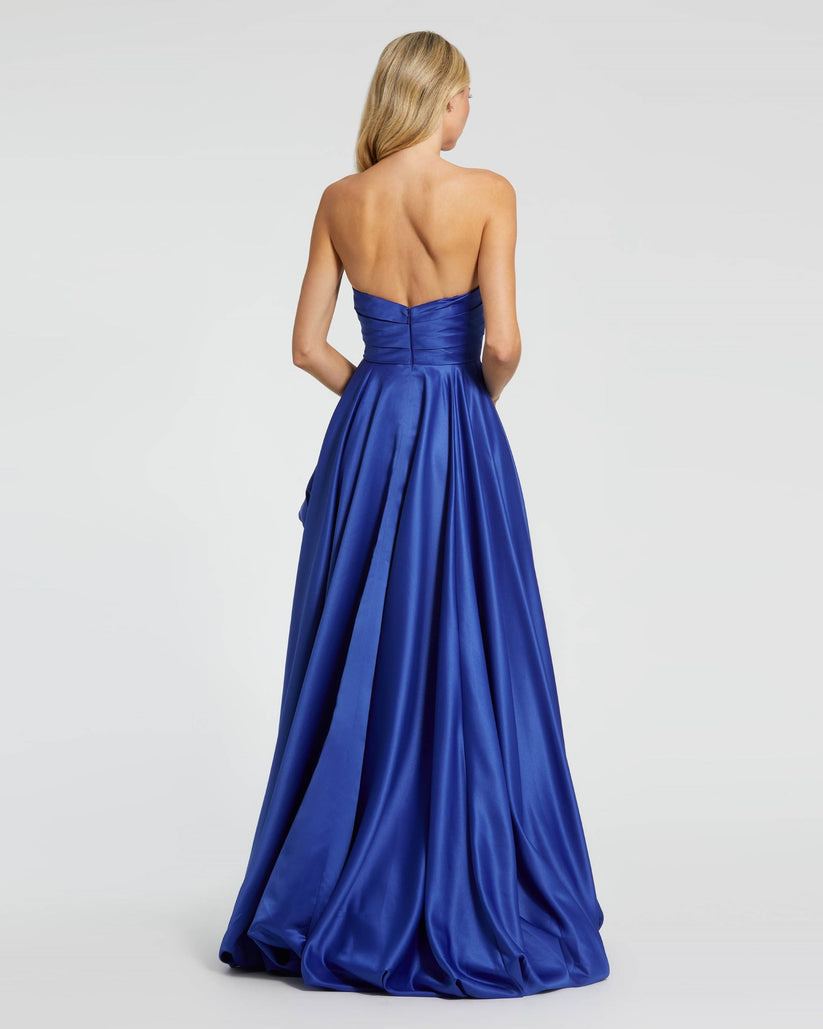 Prom Dresses High Low Strapless Prom Dress Cobalt