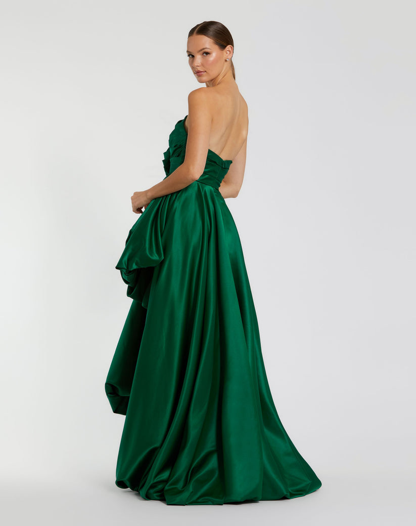 Prom Dresses High Low Strapless Prom Dress Emerald