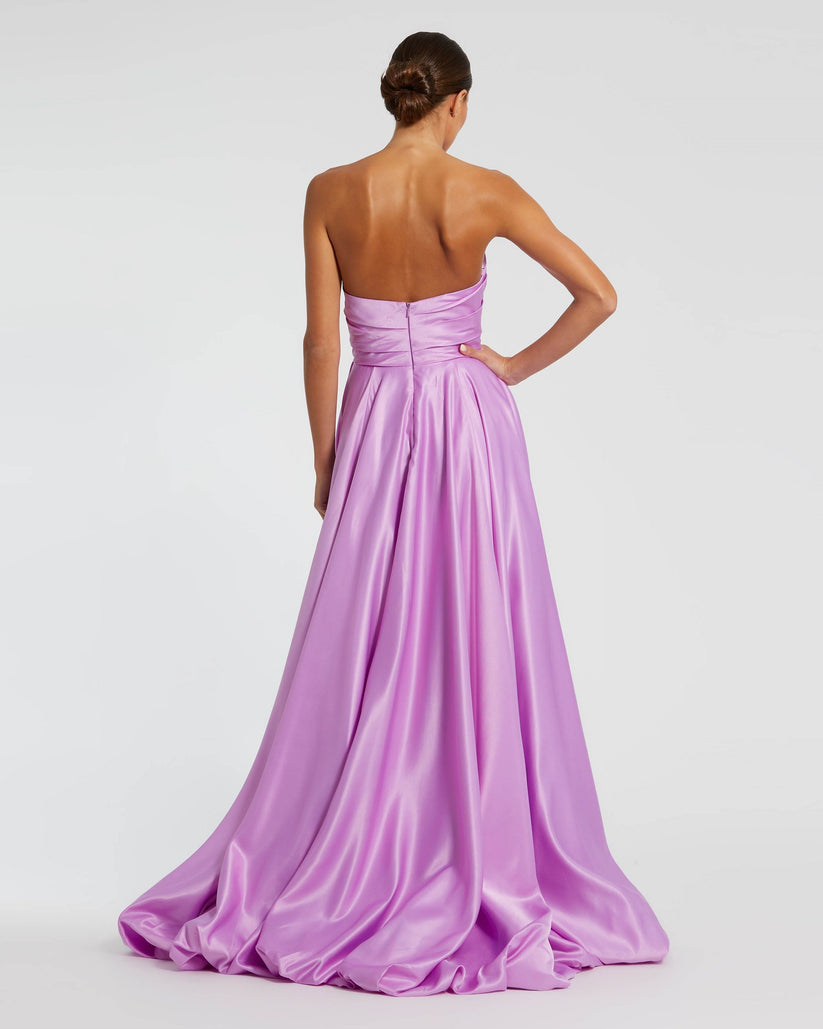 Prom Dresses High Low Strapless Prom Dress Orchid