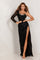 Prom Dresses Long High Slit Formal Prom Dress Black