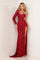 Prom Dresses Long High Slit Formal Prom Dress Dark Red