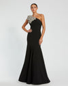 Formal Dresses Long Flower Trumpet Formal Prom Dress Black