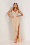 Prom Dresses Long Beaded Formal Prom Dress Champagne