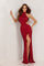 Prom Dresses Long Formal Fitted Sequins Prom Dress Cherry Red