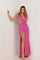 Prom Dresses Sequins Formal Long Prom Dress Raspberry