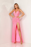 Prom Dresses Formal Prom Long Fitted Dress Bright Pink/Silver